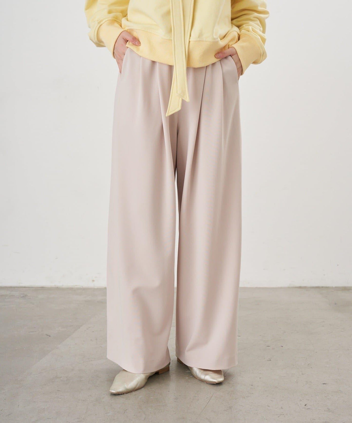 【26SS】雙褶針織長褲