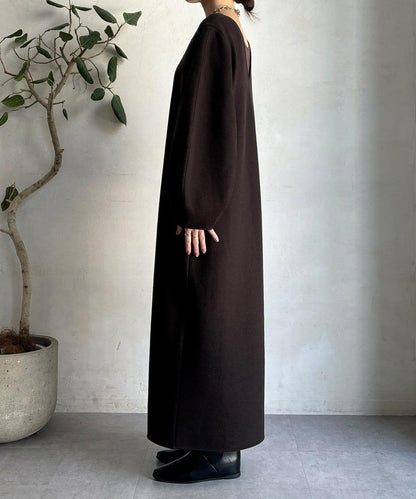 【前後兩穿】加絨寬袖連衣裙