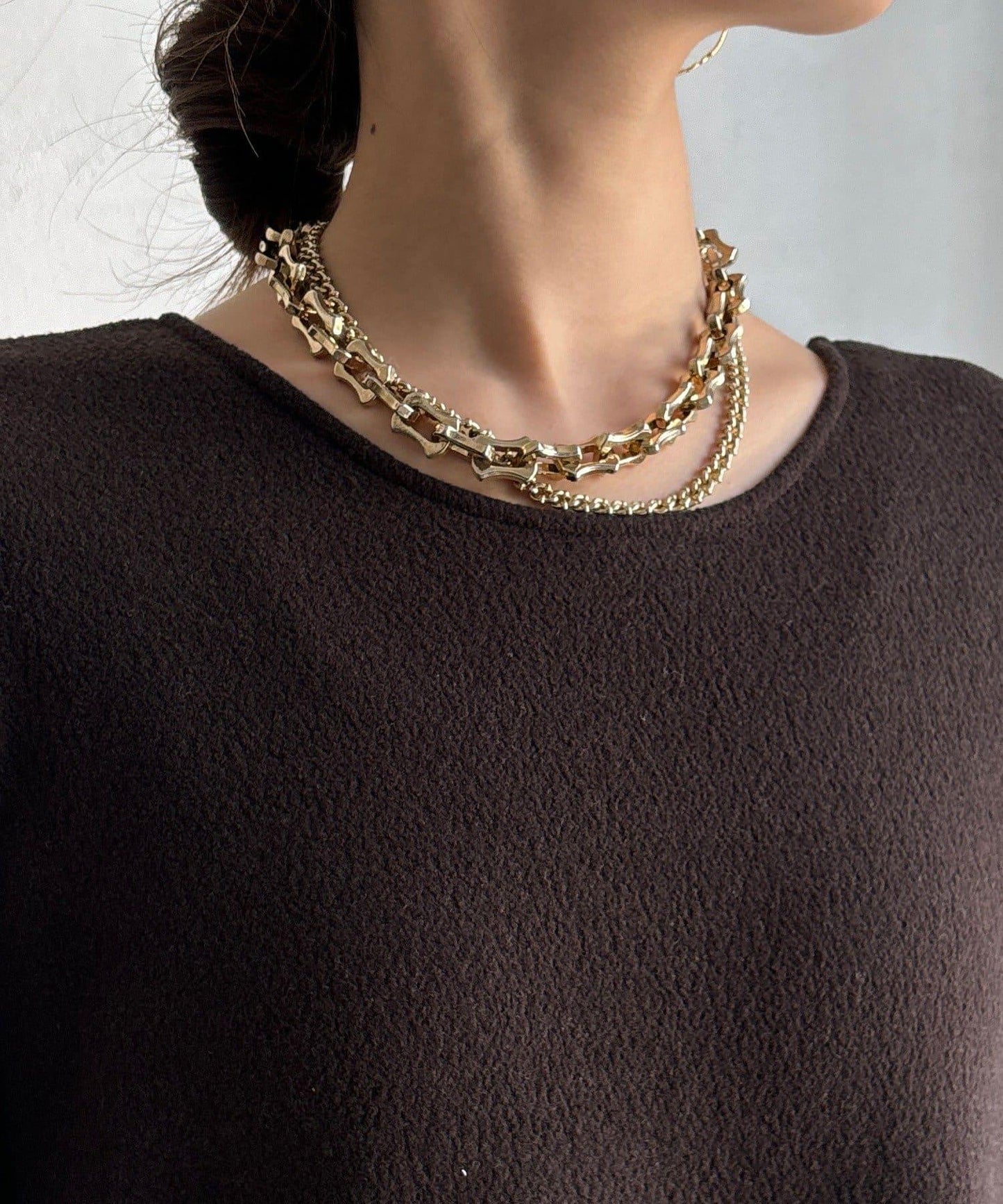 【前後兩穿】加絨寬袖連衣裙