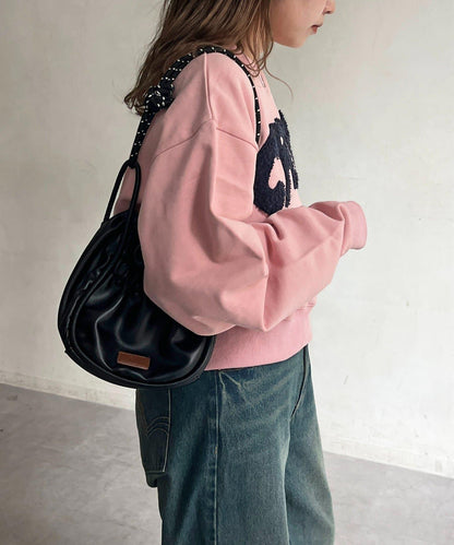 CPCM標誌刺繡加絨套頭衫