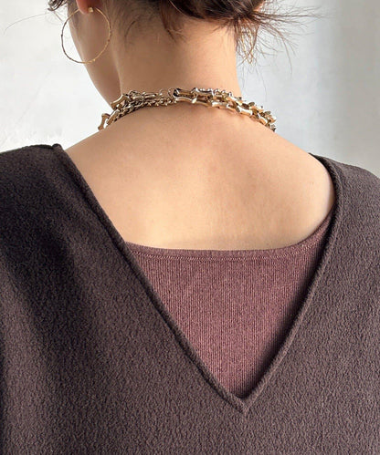 【前後兩穿】加絨寬袖連衣裙