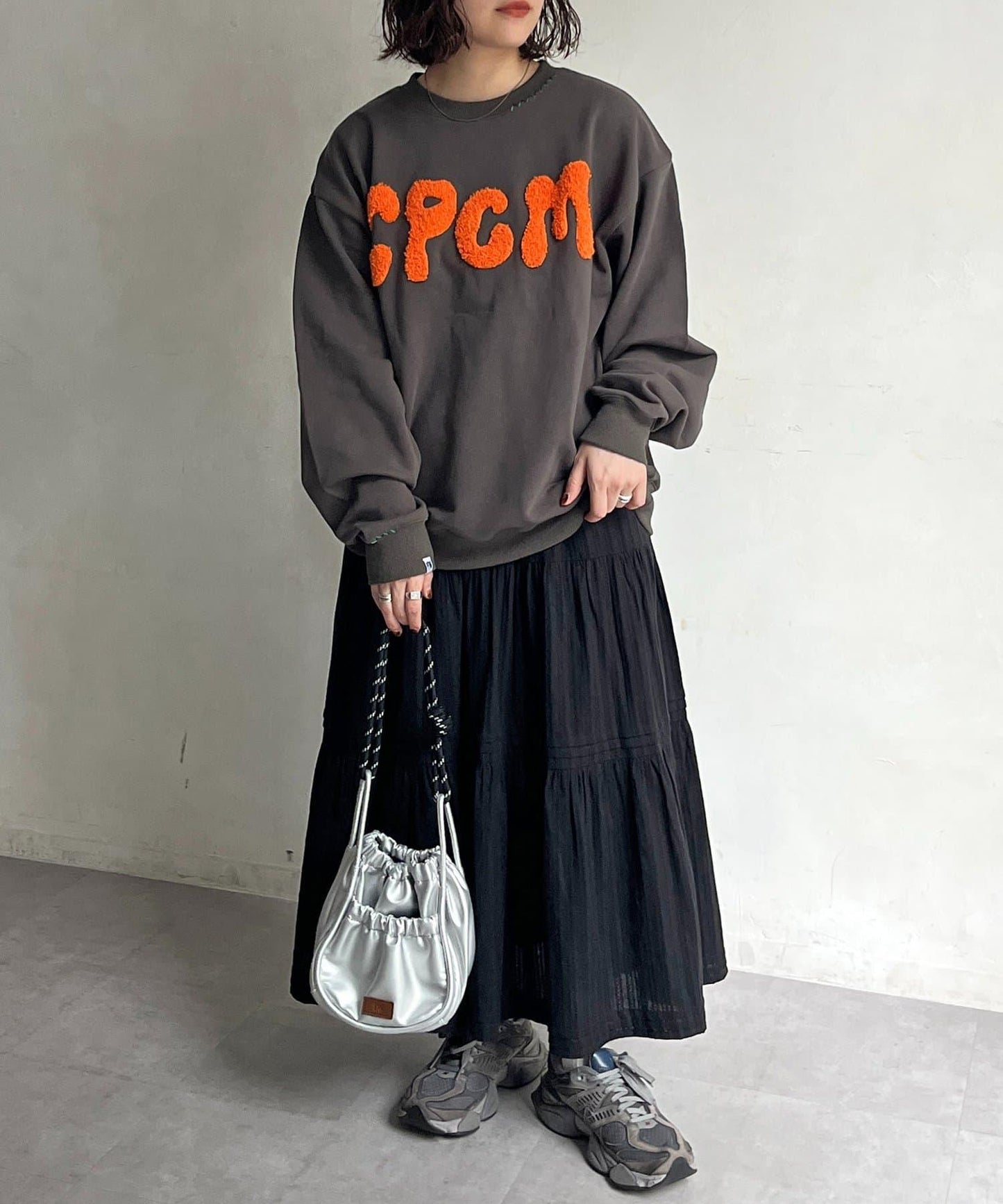 CPCM標誌刺繡加絨套頭衫