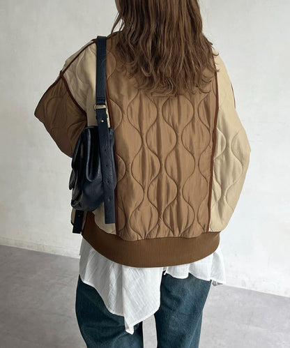 拼接絎縫夾克