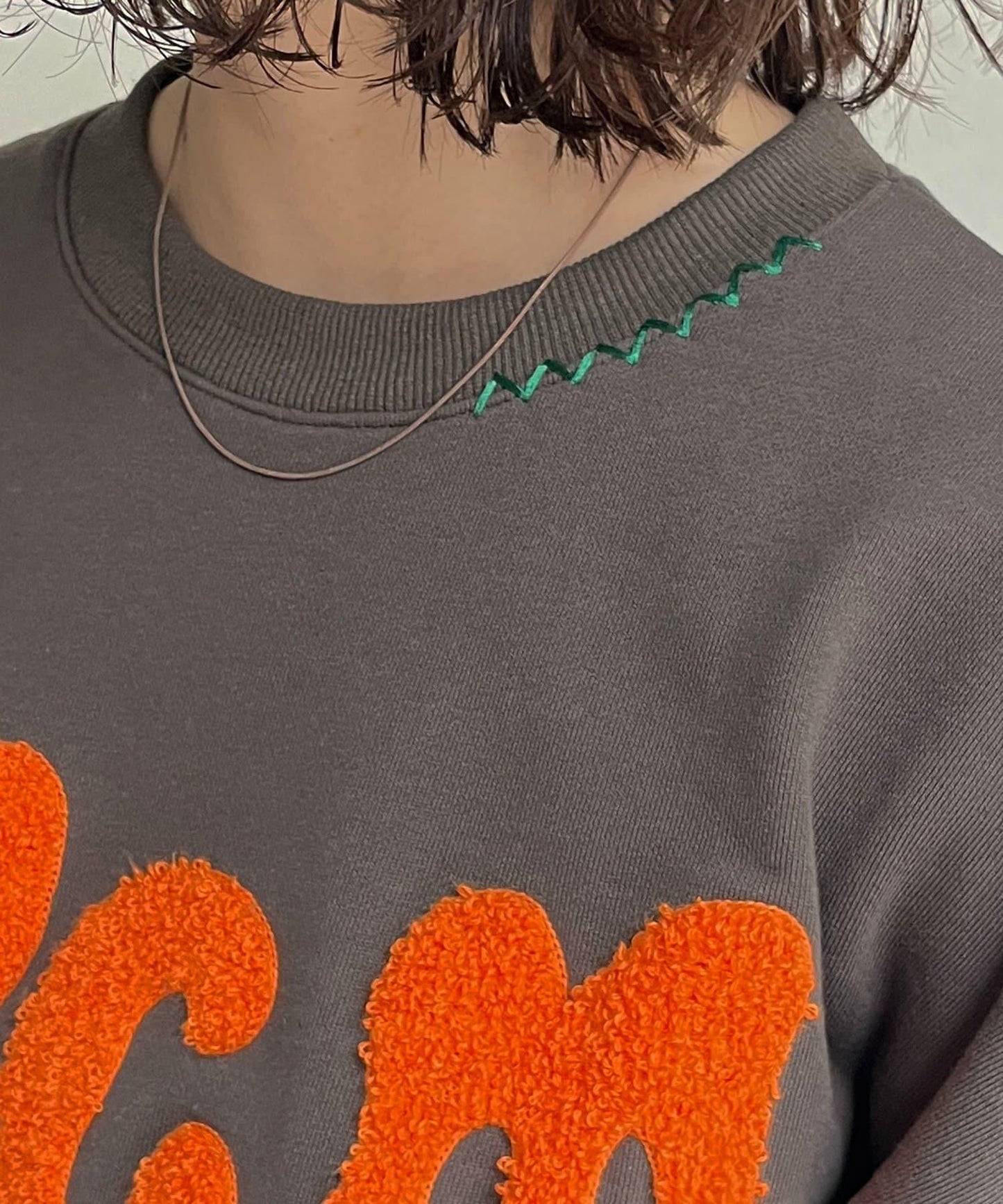 CPCM標誌刺繡加絨套頭衫