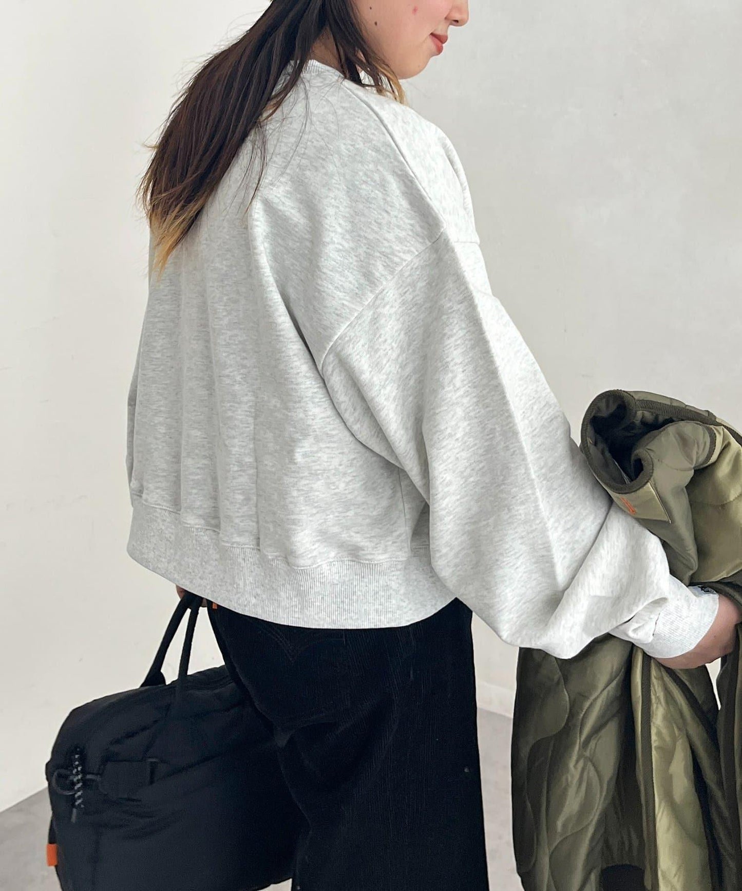 CPCM標誌刺繡加絨套頭衫