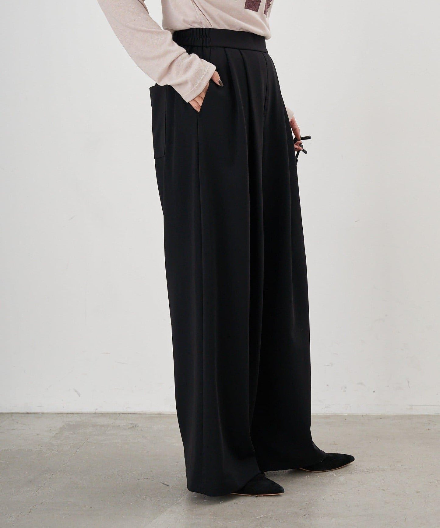 【26SS】雙褶針織長褲