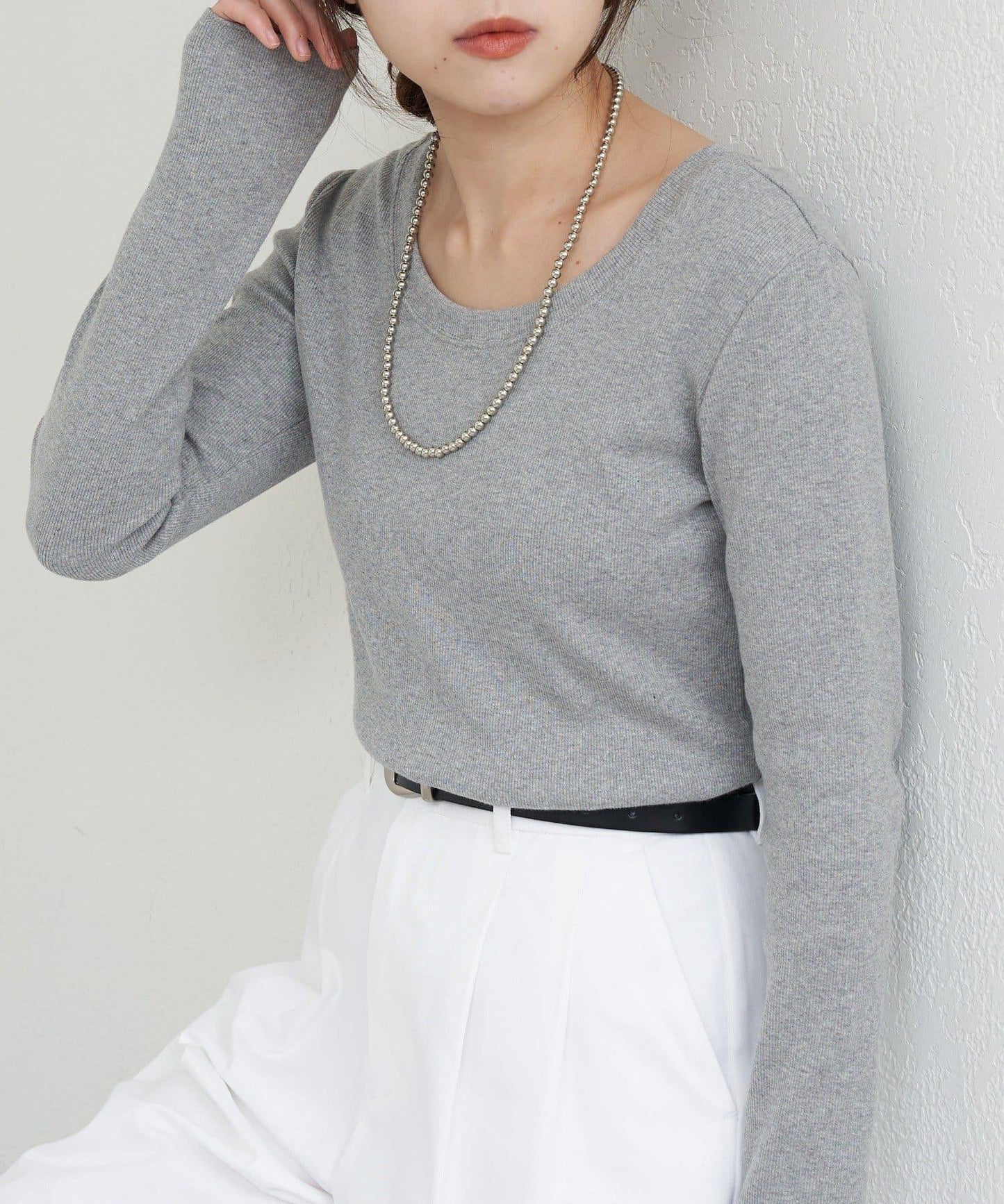 【26SS】熊圖案羅紋長袖T恤