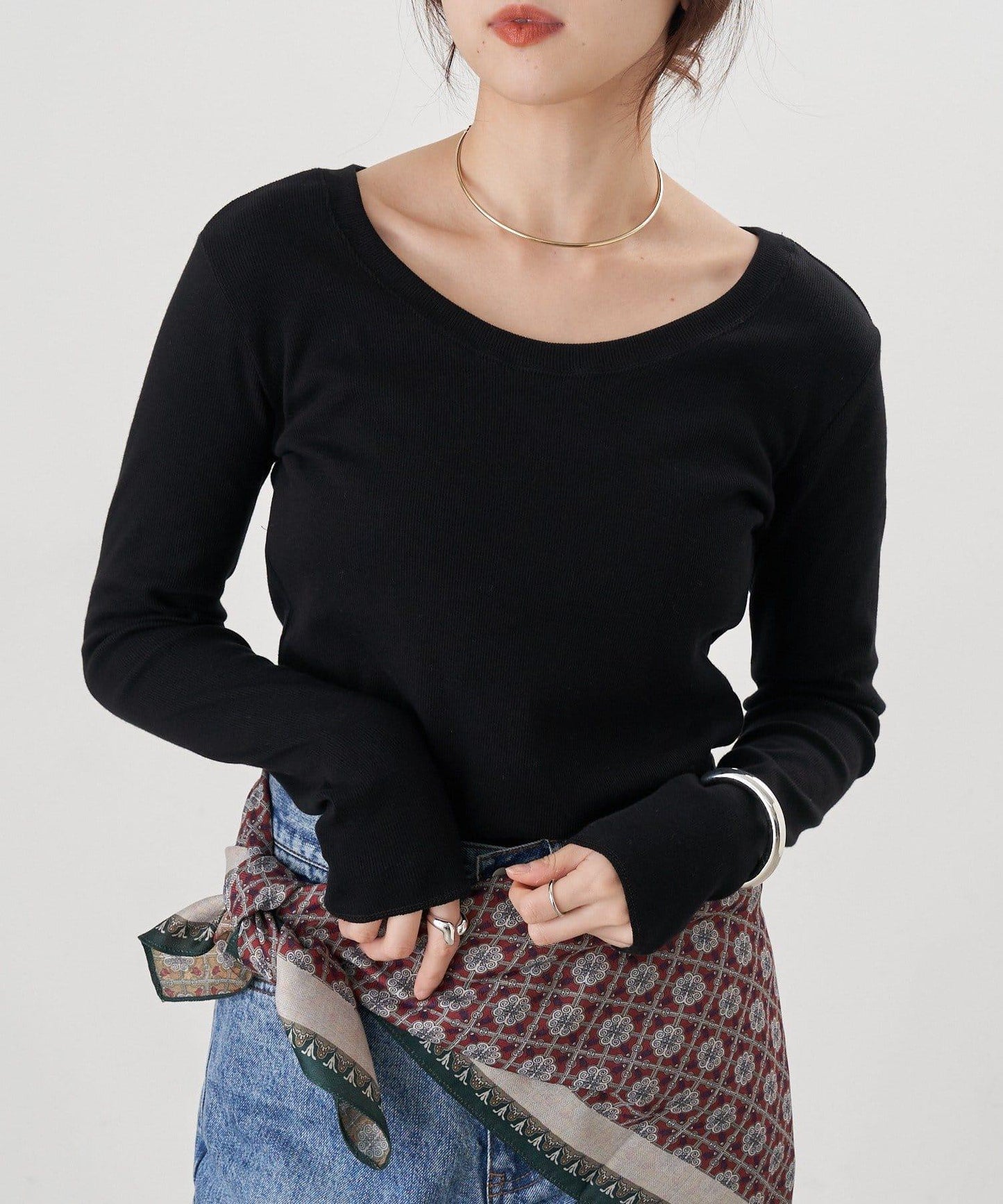 【26SS】熊圖案羅紋長袖T恤