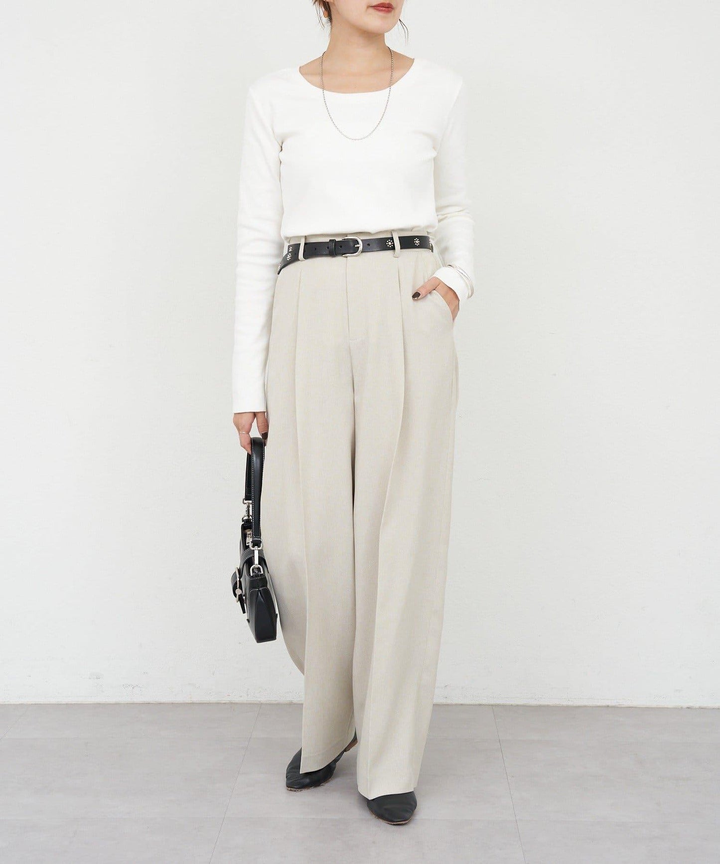 【26SS】熊圖案羅紋長袖T恤