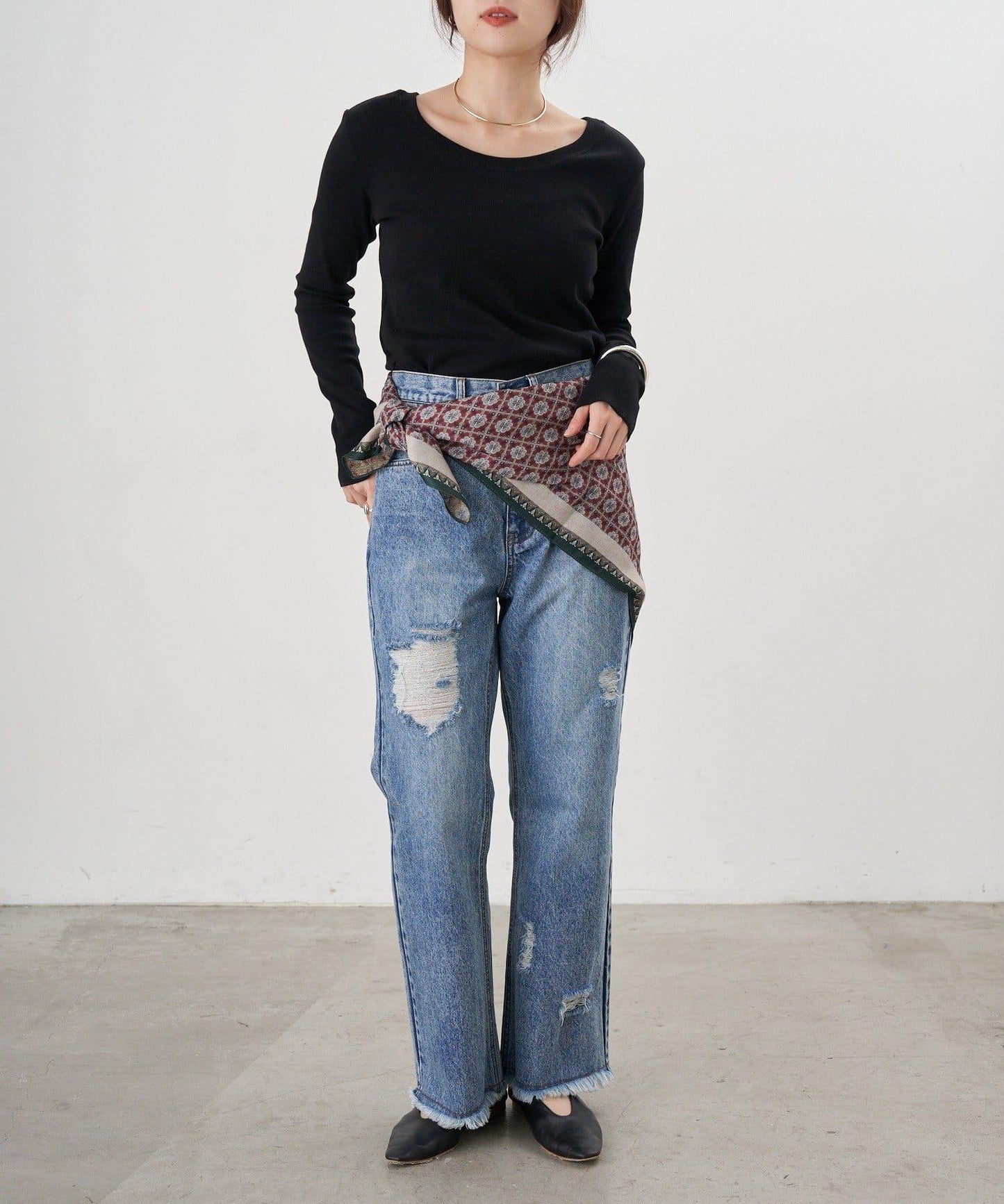 【26SS】熊圖案羅紋長袖T恤