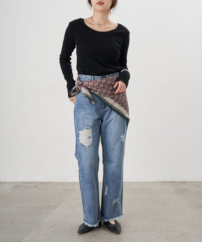 【26SS】熊圖案羅紋長袖T恤