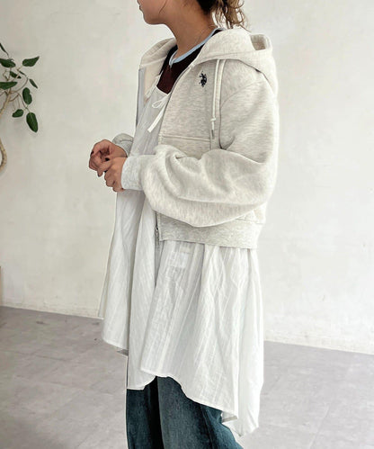 2WAY不對稱下襬吊帶長款上衣