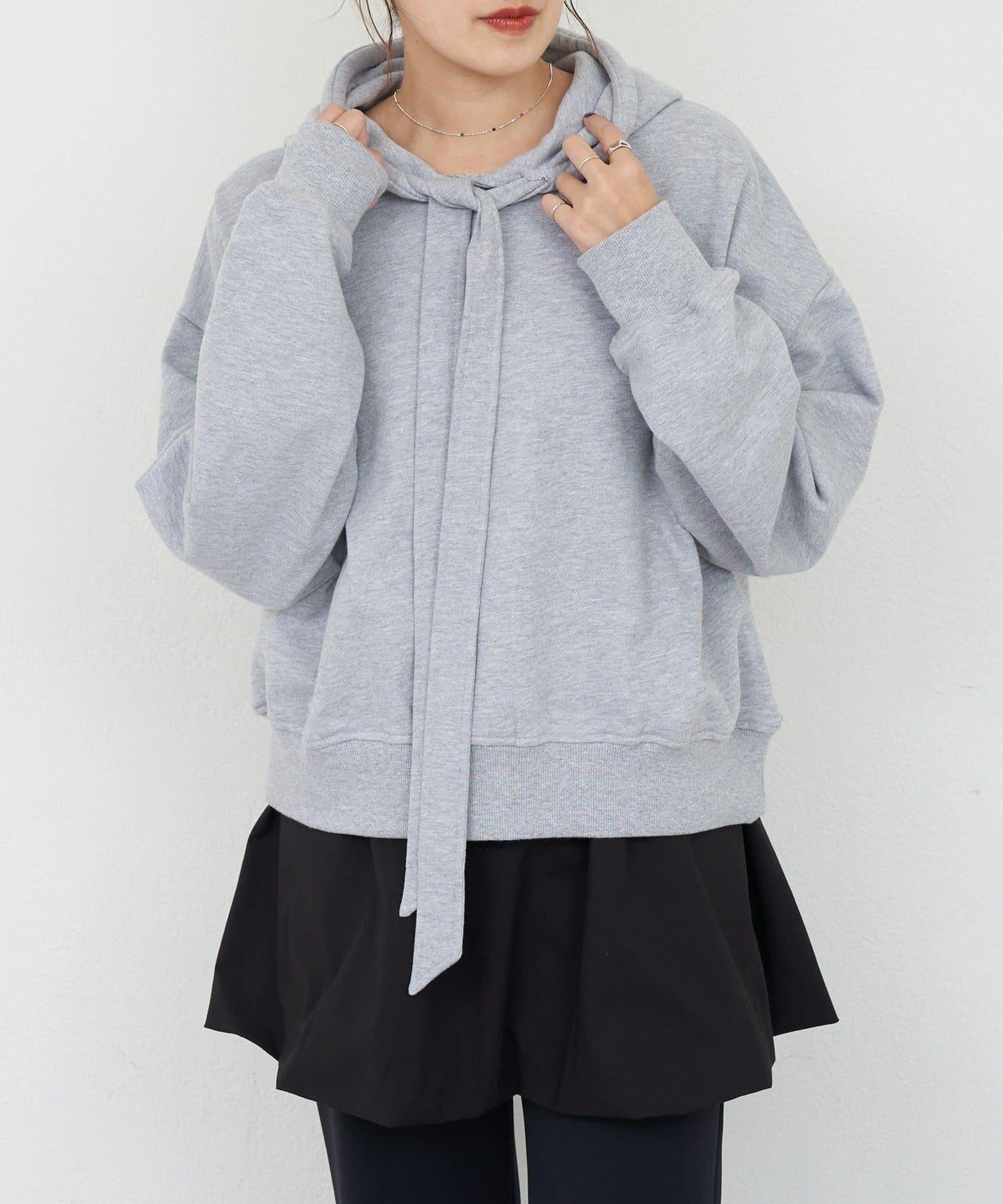 【26SS】蝴蝶結領連帽衫