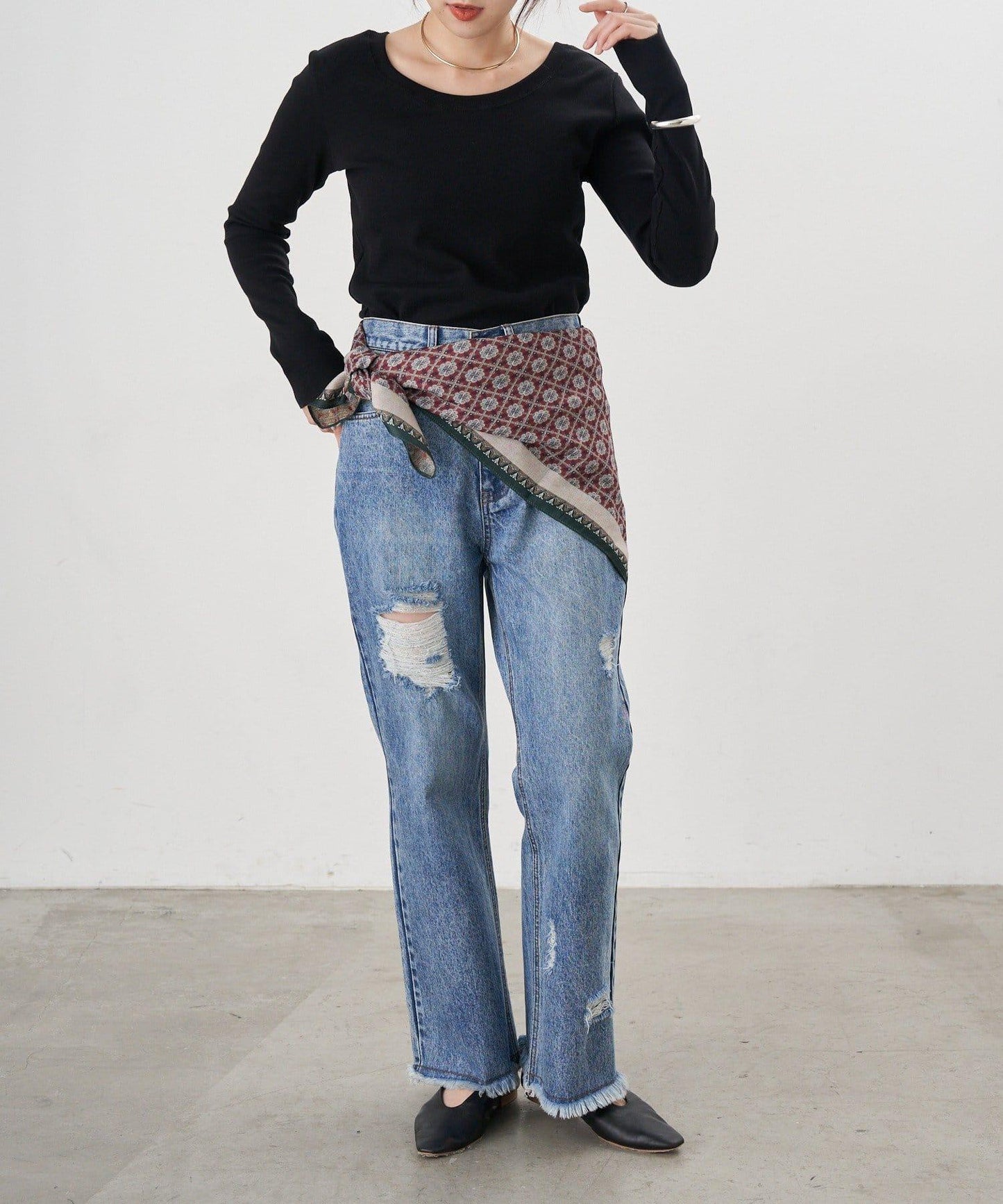 【26SS】熊圖案羅紋長袖T恤