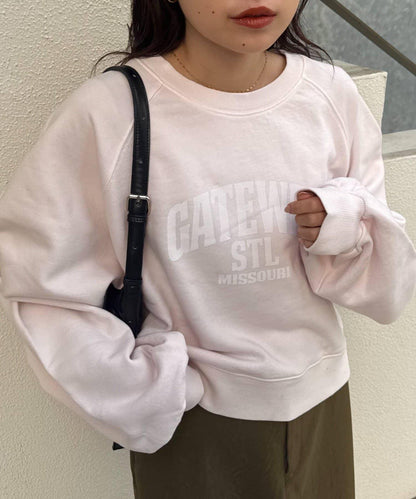 酸洗工藝標誌印花插肩袖衛衣