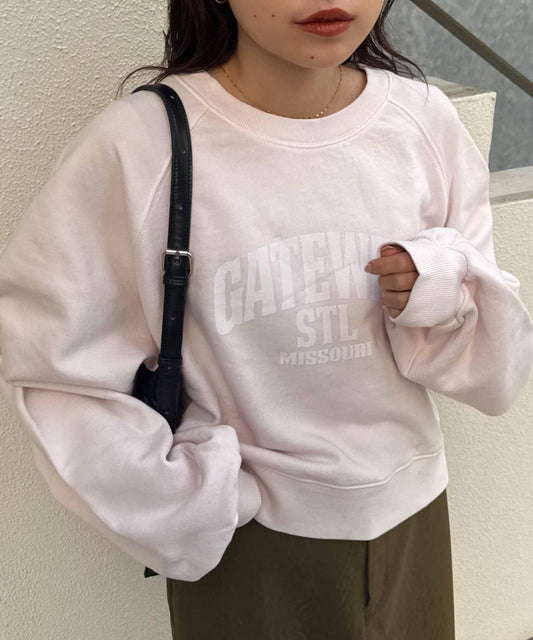 酸洗工藝標誌印花插肩袖衛衣