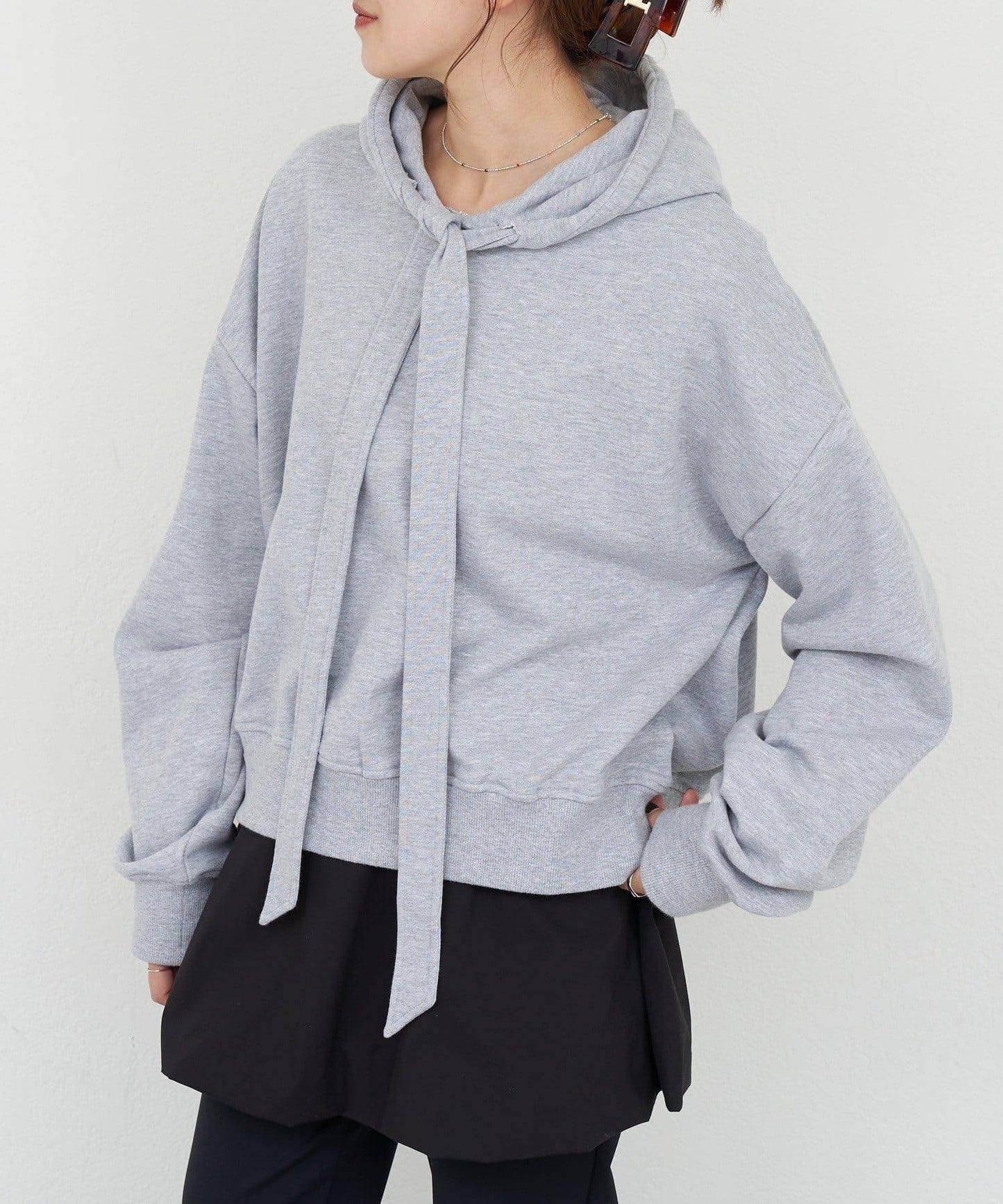 【26SS】蝴蝶結領連帽衫