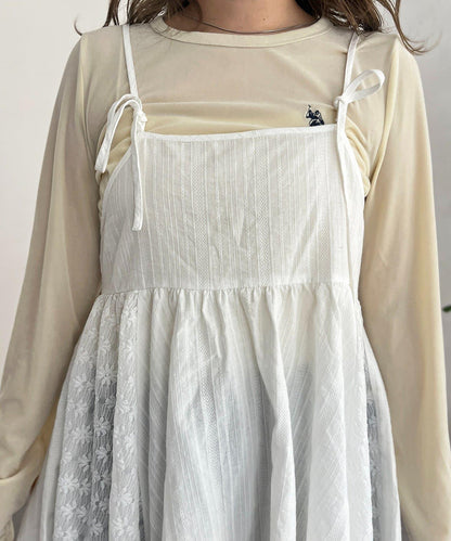 2WAY不對稱下襬吊帶長款上衣