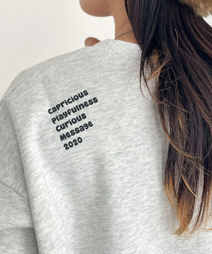 CPCM標誌刺繡加絨套頭衫