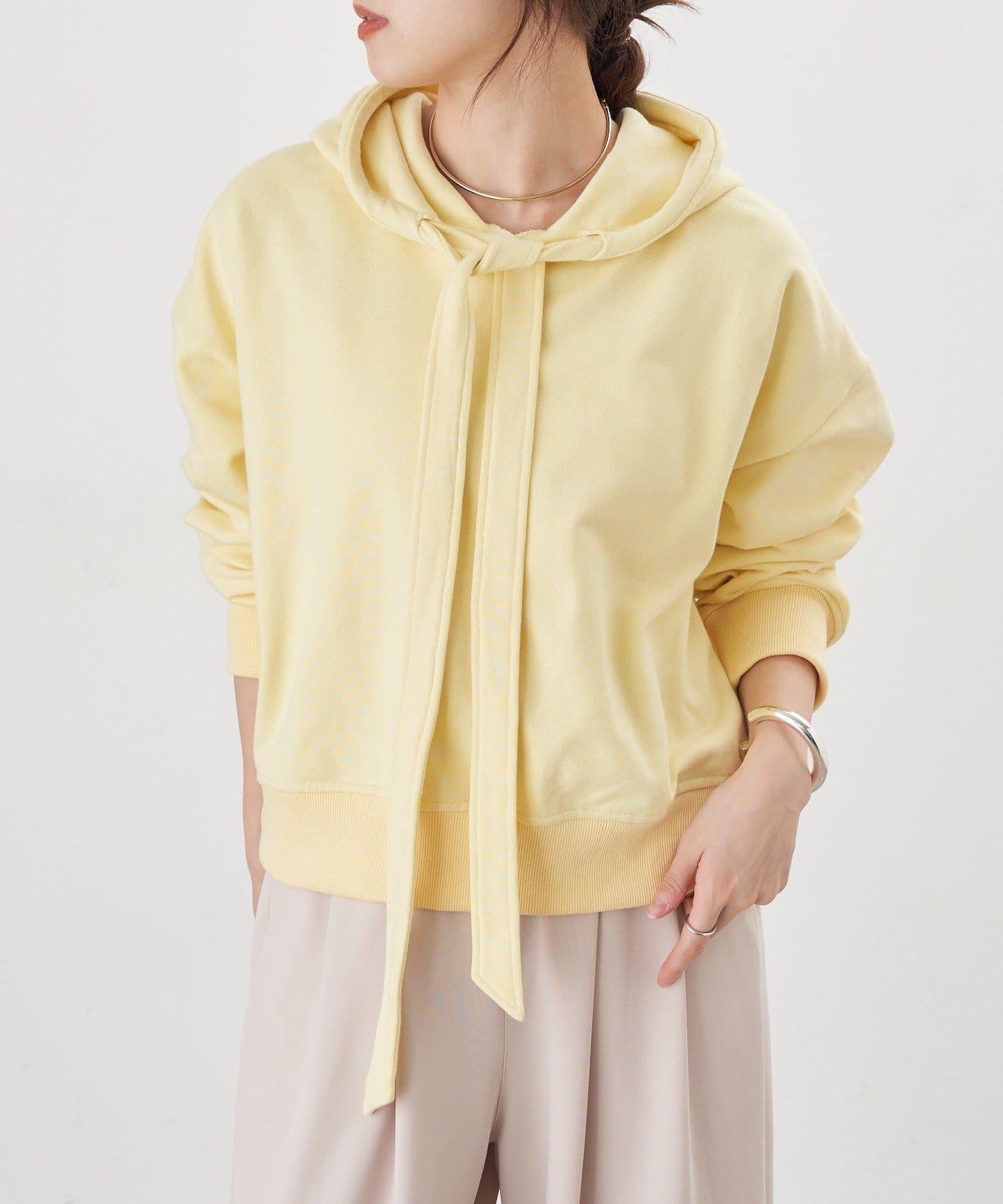 【26SS】蝴蝶結領連帽衫