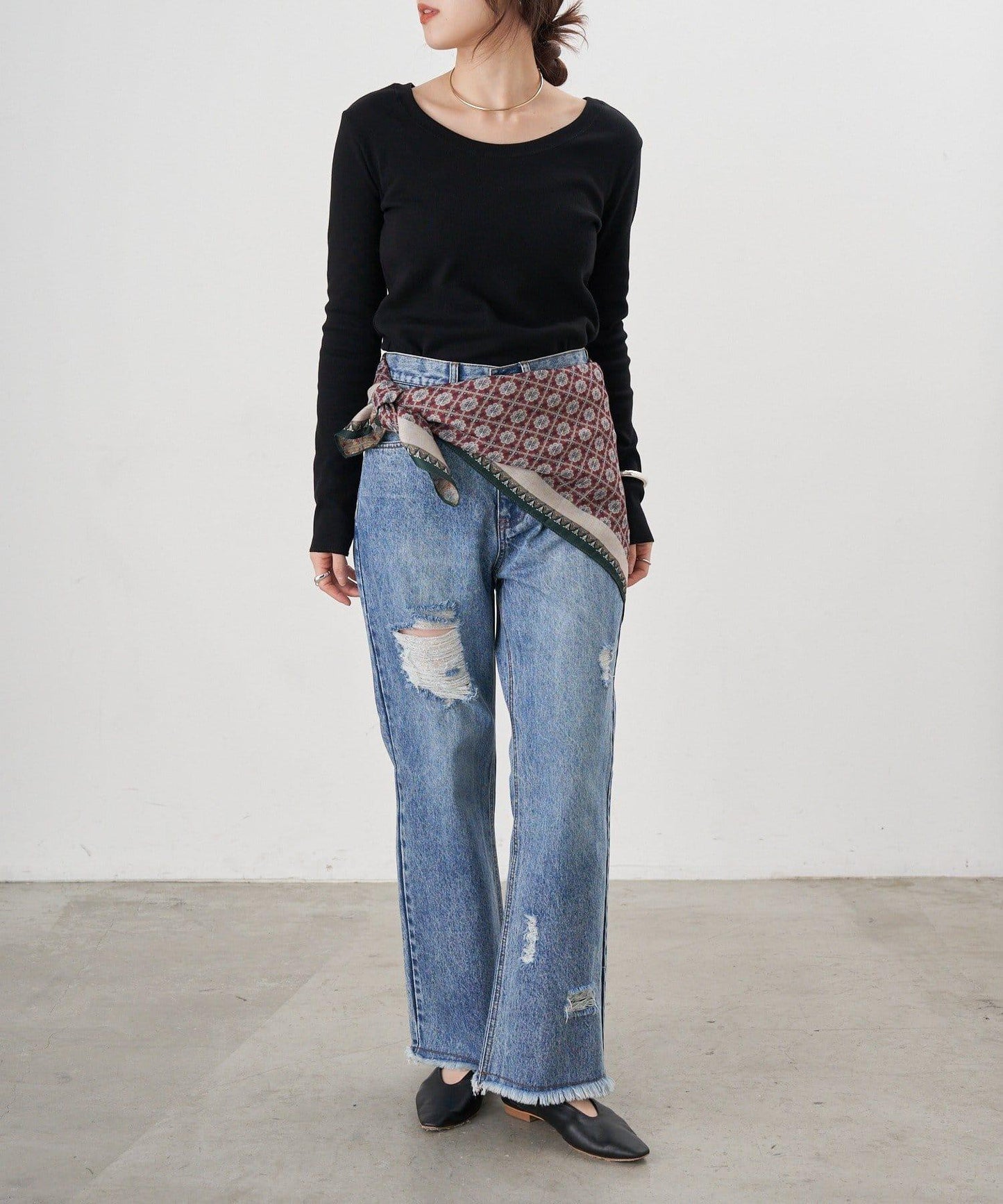 【26SS】熊圖案羅紋長袖T恤