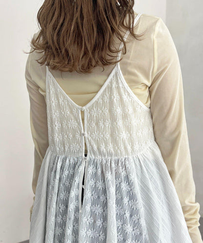 2WAY不對稱下襬吊帶長款上衣