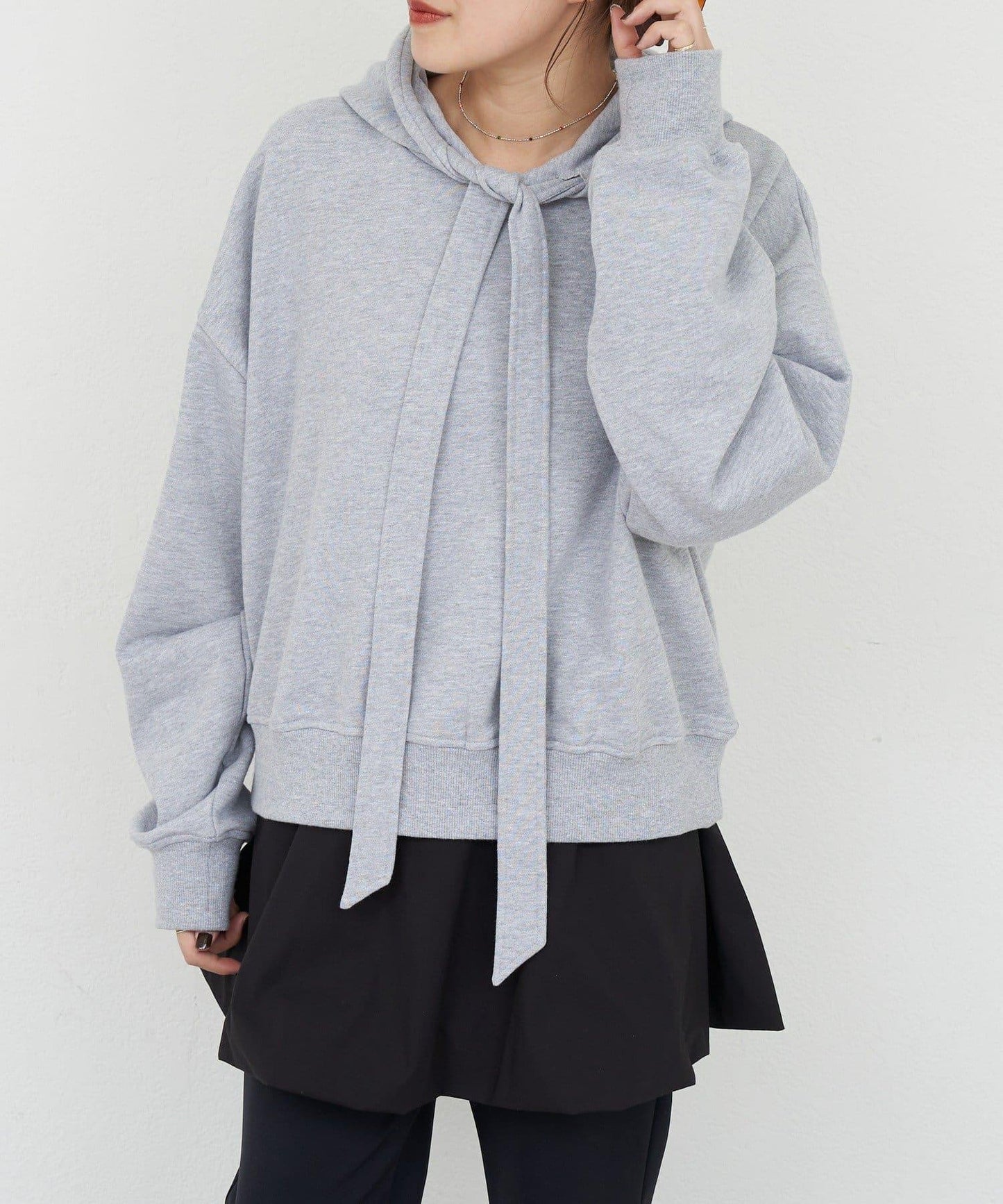 【26SS】蝴蝶結領連帽衫