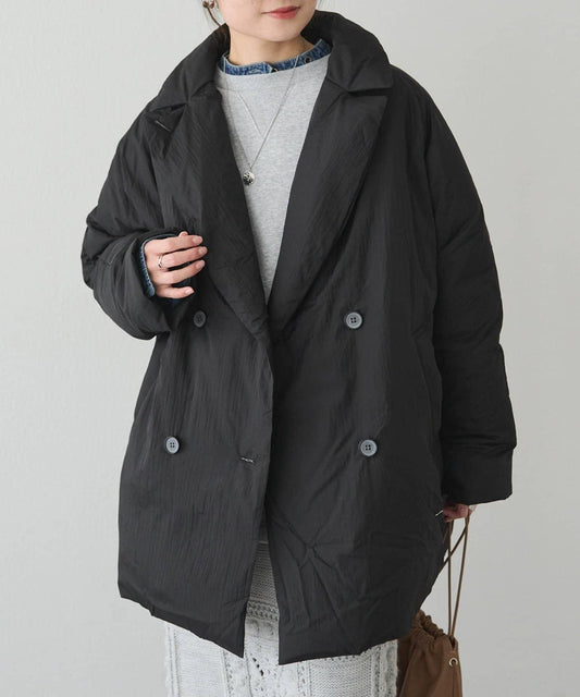 再生羽絨西裝領大衣