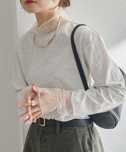 【復刻】網紗拼接疊穿長袖T恤