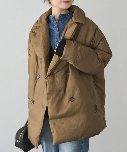 再生羽絨西裝領大衣