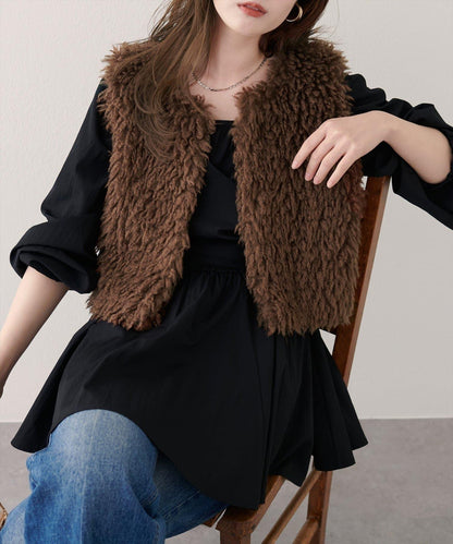 【natural couture】仿皮草馬甲