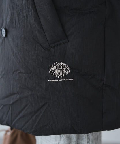 再生羽絨西裝領大衣