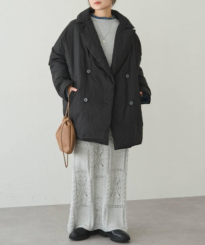 再生羽絨西裝領大衣