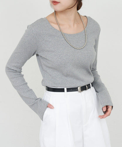 【26SS】熊圖案羅紋長袖T恤