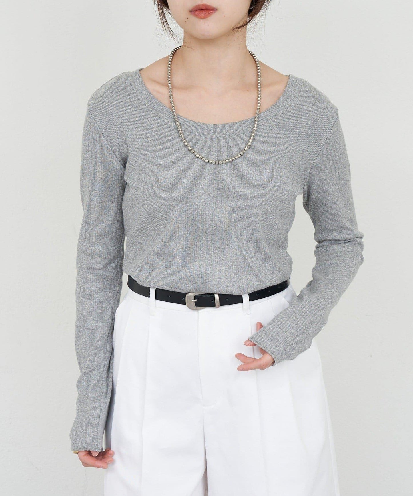 【26SS】熊圖案羅紋長袖T恤