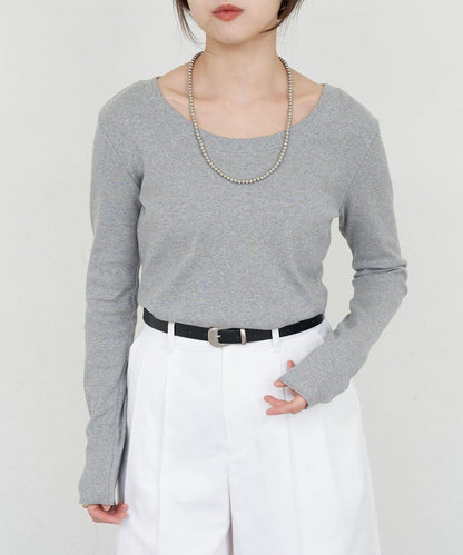 【26SS】熊圖案羅紋長袖T恤