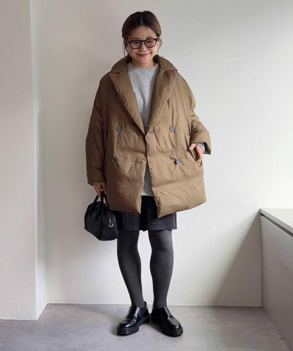 再生羽絨西裝領大衣