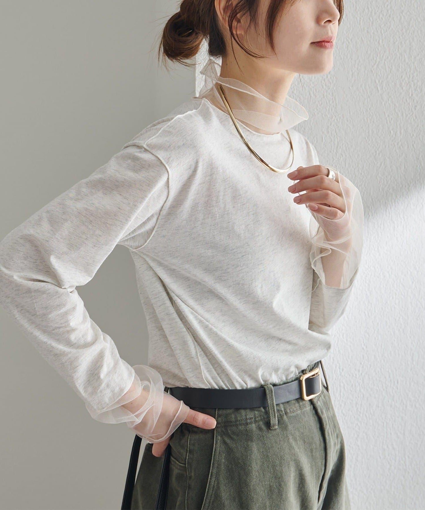 【復刻】網紗拼接疊穿長袖T恤