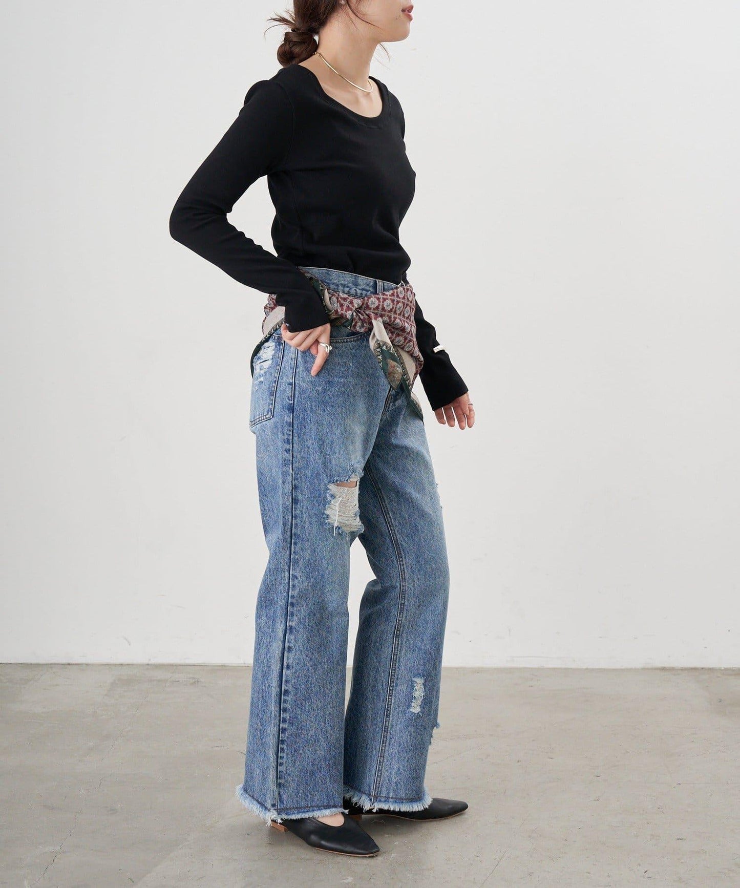 【26SS】熊圖案羅紋長袖T恤