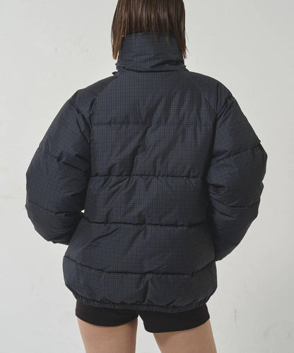 拼色圖案加厚尼龍夾克