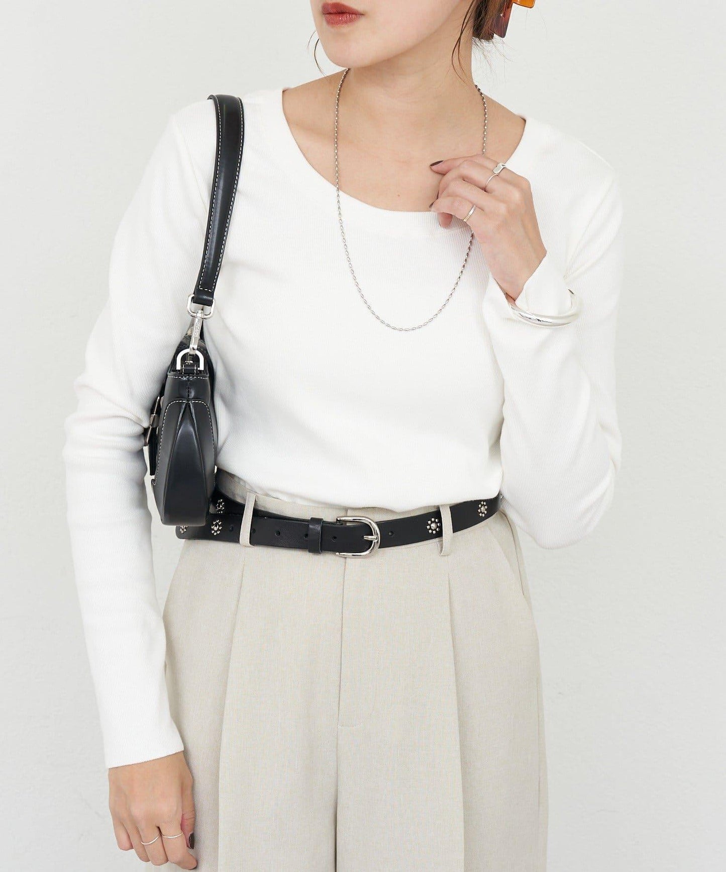 【26SS】熊圖案羅紋長袖T恤