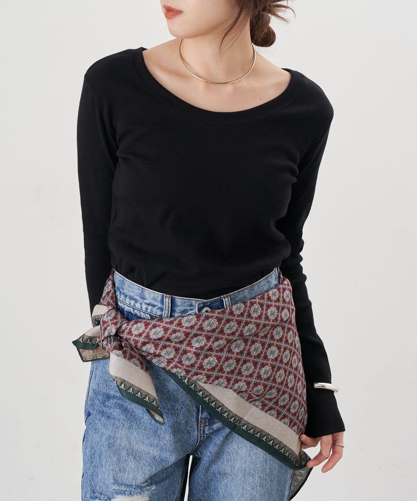 【26SS】熊圖案羅紋長袖T恤