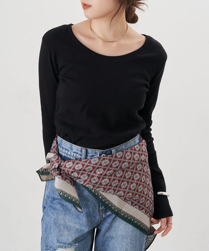 【26SS】熊圖案羅紋長袖T恤