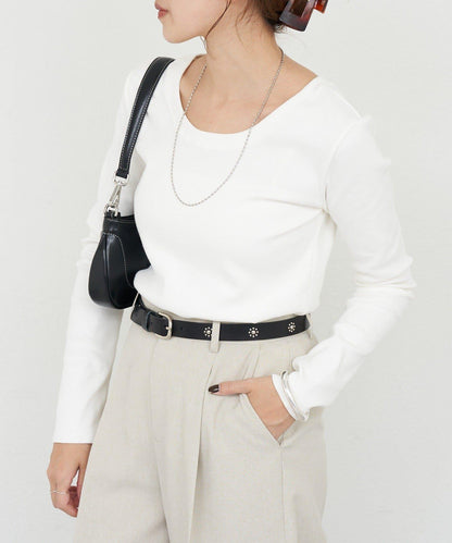 【26SS】熊圖案羅紋長袖T恤