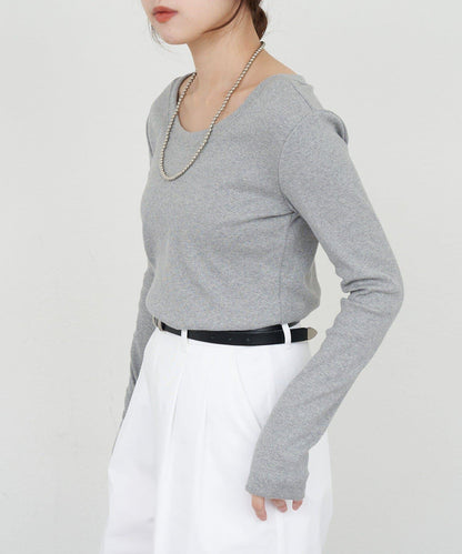 【26SS】熊圖案羅紋長袖T恤