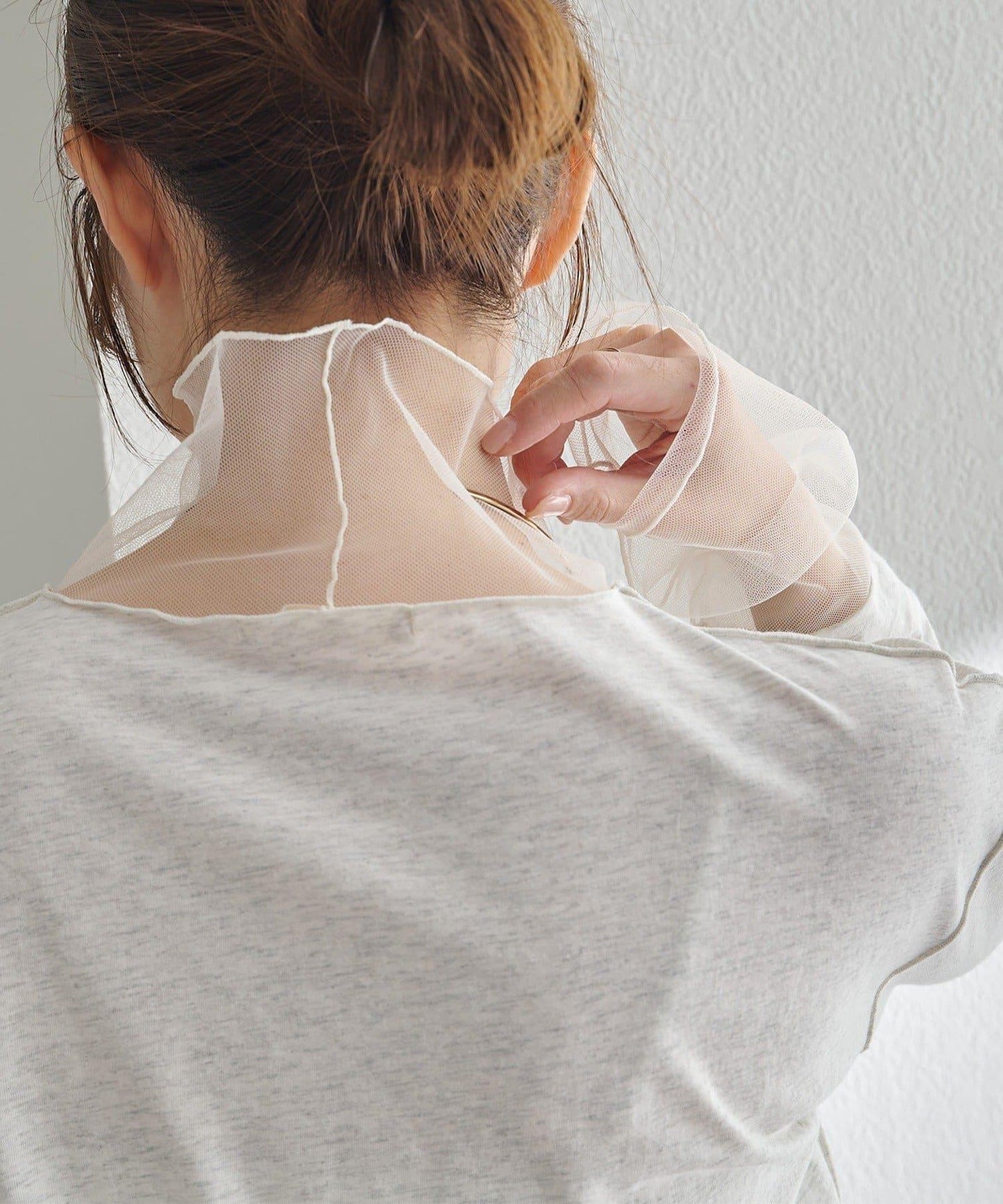 【復刻】網紗拼接疊穿長袖T恤