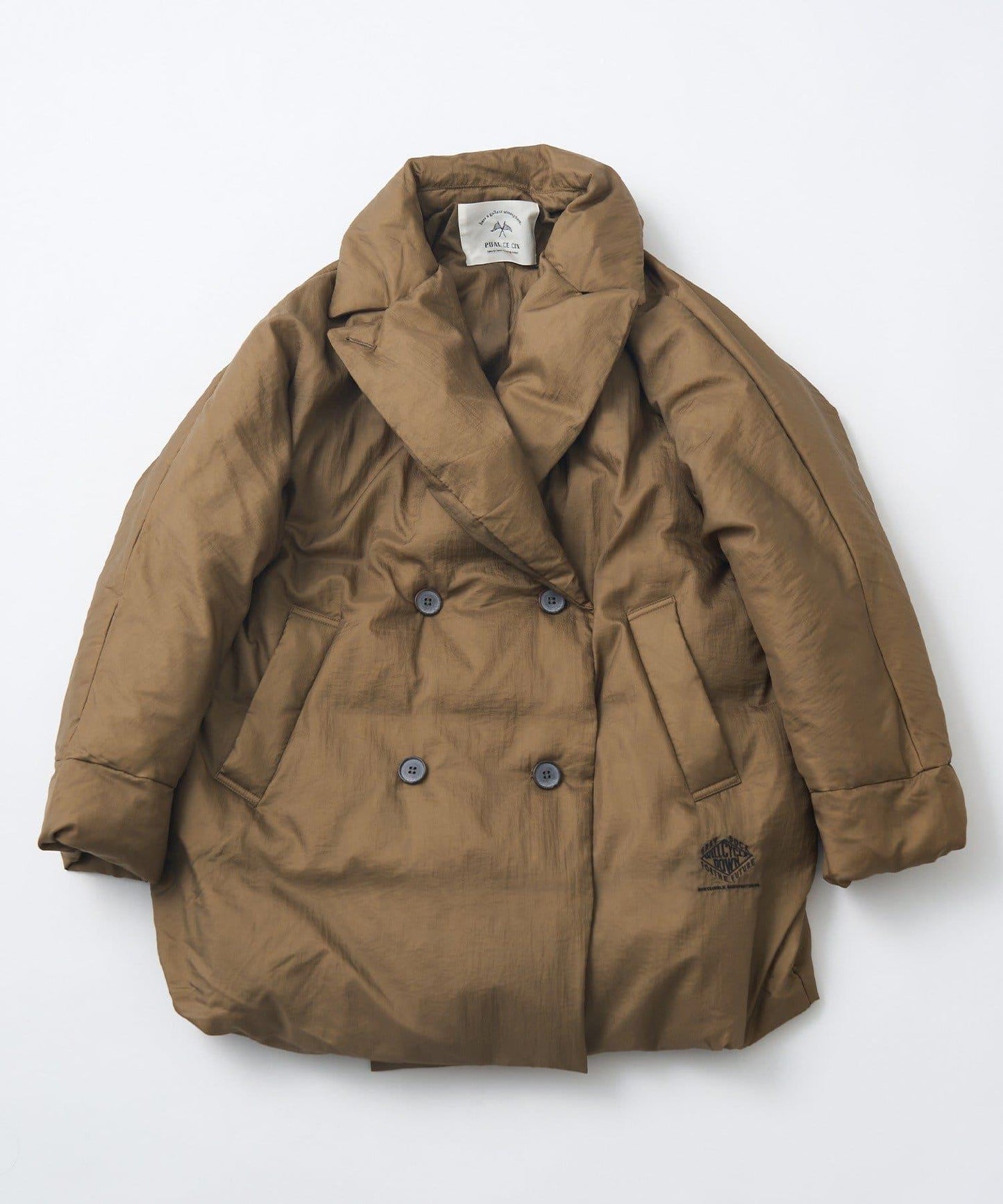 再生羽絨西裝領大衣