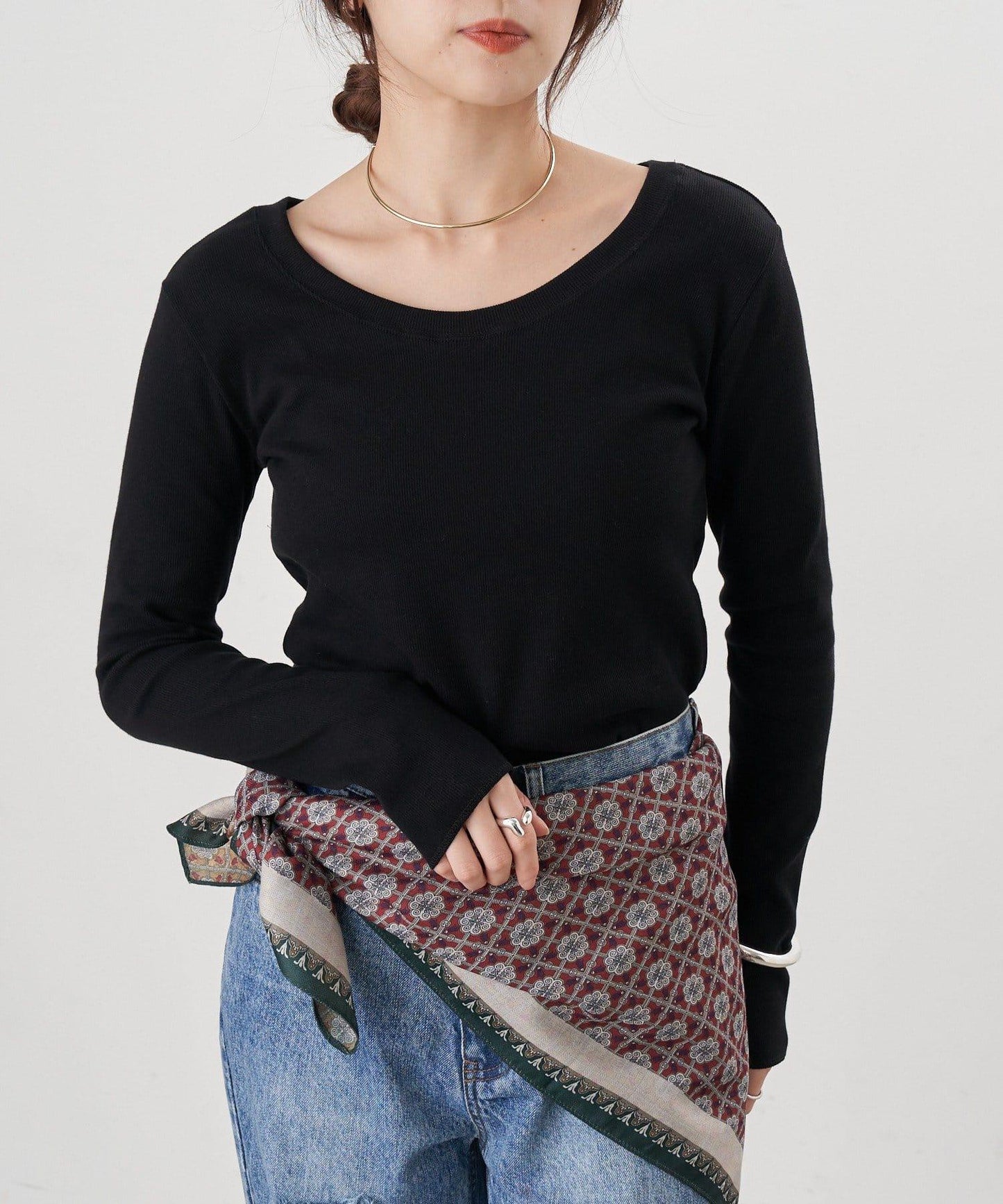 【26SS】熊圖案羅紋長袖T恤