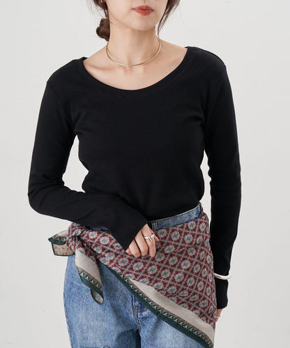 【26SS】熊圖案羅紋長袖T恤