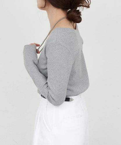 【26SS】熊圖案羅紋長袖T恤